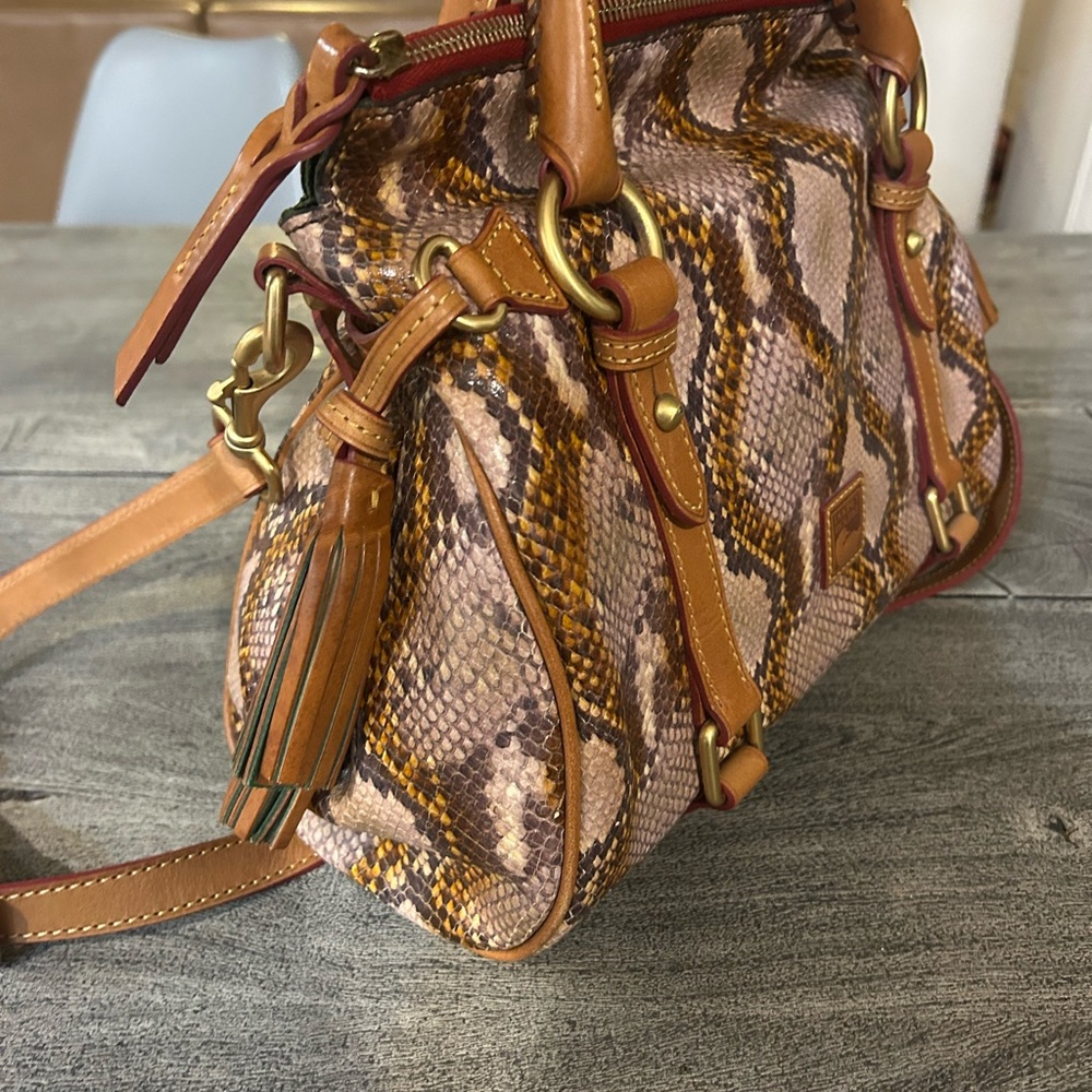 Dooney & Bourke Brown Florentine Python Snake Pri… - image 3